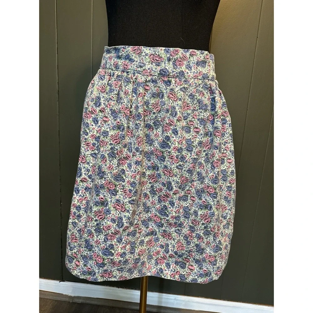 Pink Blue Floral Vintage Handmade Kitchen Apron Cottagecore‎ Antique